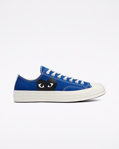 Converse x Comme des Garçons PLAY Chuck 70 Sneakers Dam Blå/Svarta | Sverige-57860