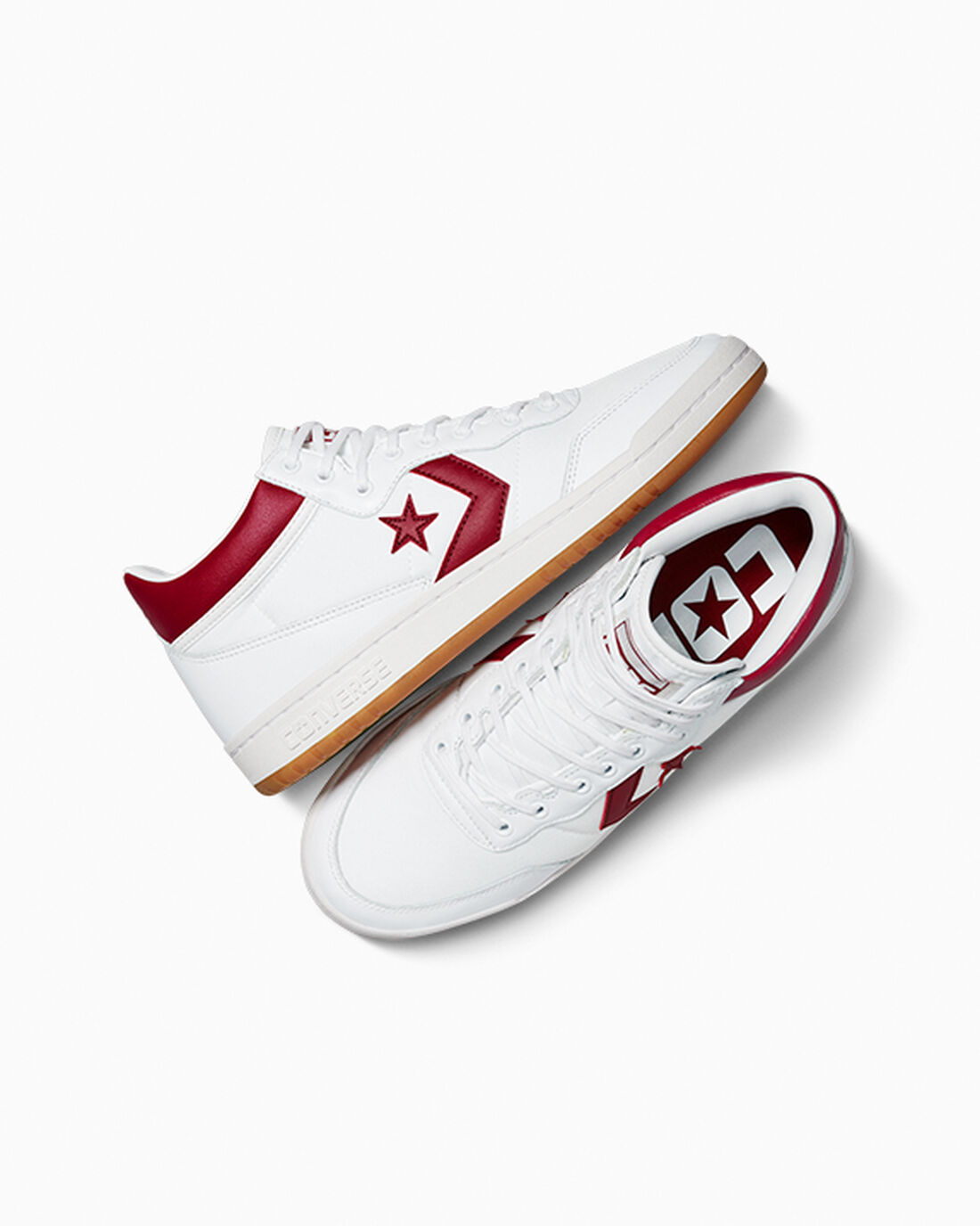 Converse CONS Fastbreak Pro Leather Skateskor Dam Vita/Röda/Vita | Sverige-23540