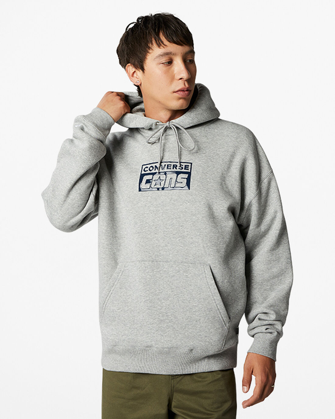 Converse CONS Fleece Pullover Hoodie Herr Grå | Sverige-37526