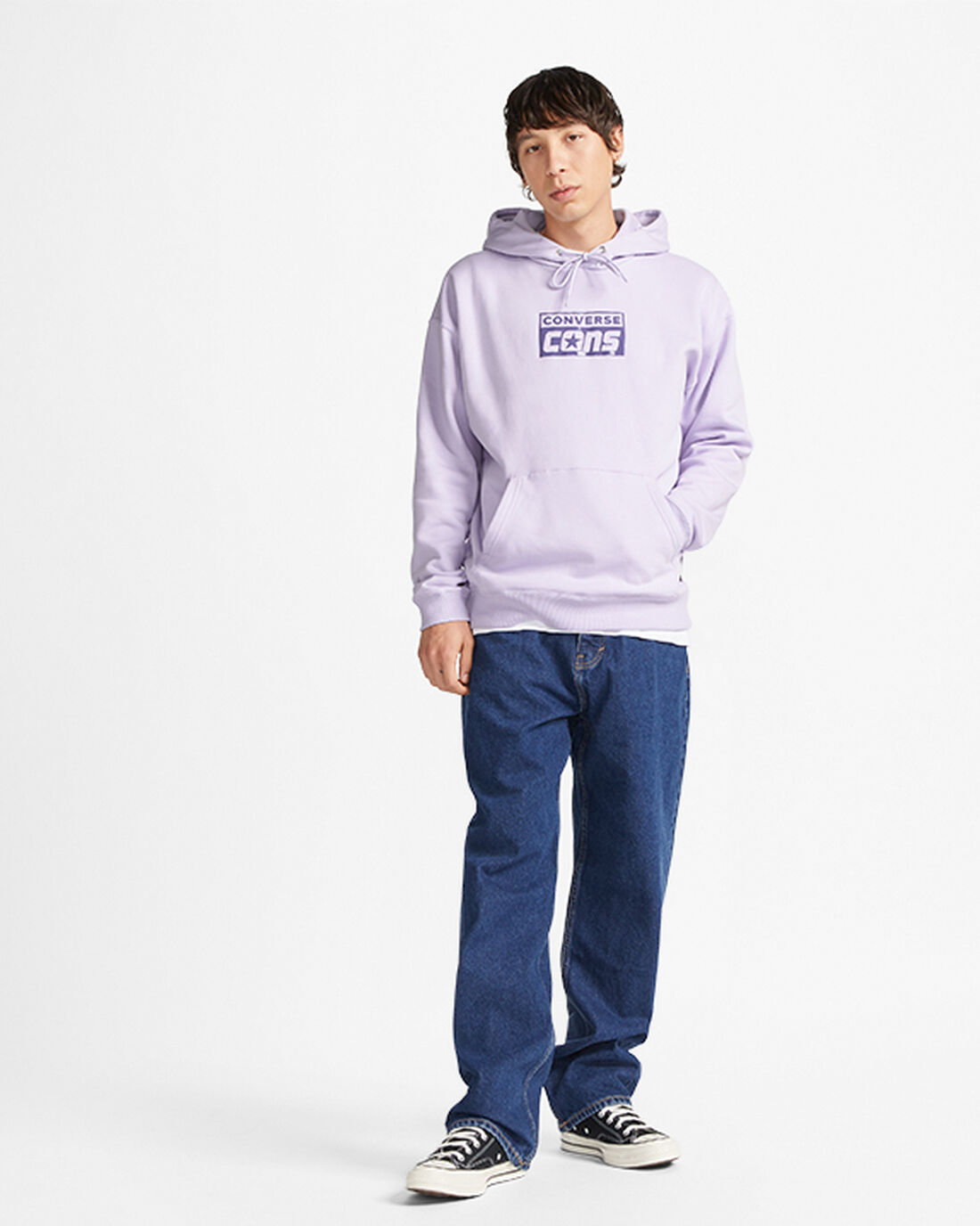 Converse CONS Fleece Pullover Hoodie Herr Lila | Sverige-80165