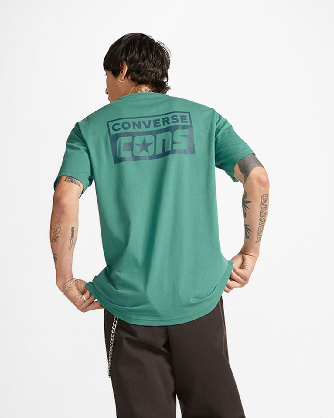 Converse CONS Graphic T-shirt Herr Gröna | Sverige-09286