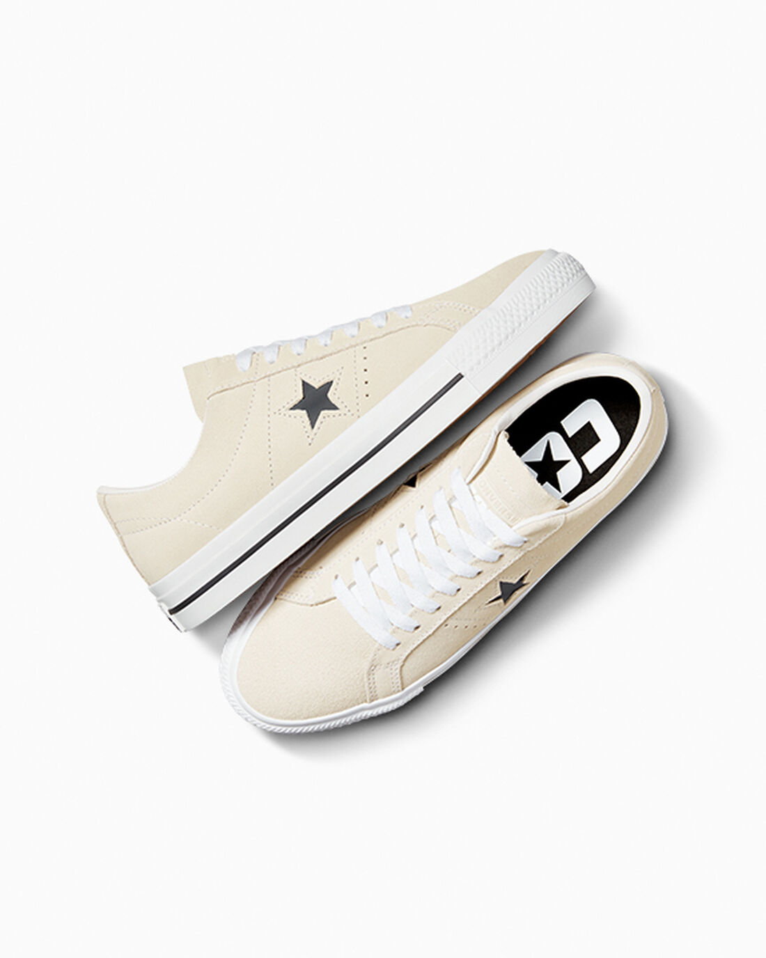 Converse CONS One Star Pro Suede Skateskor Herr Beige/Vita/Svarta | Sverige-50782