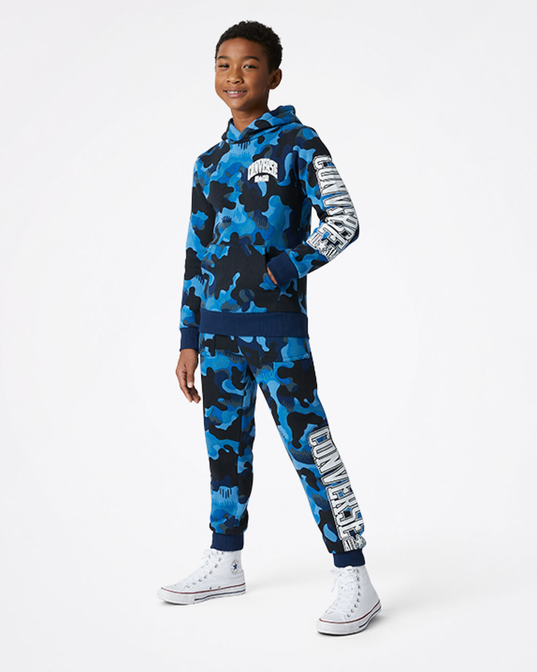 Converse Camo Jogger Byxor Pojke Marinblå | Sverige-34850