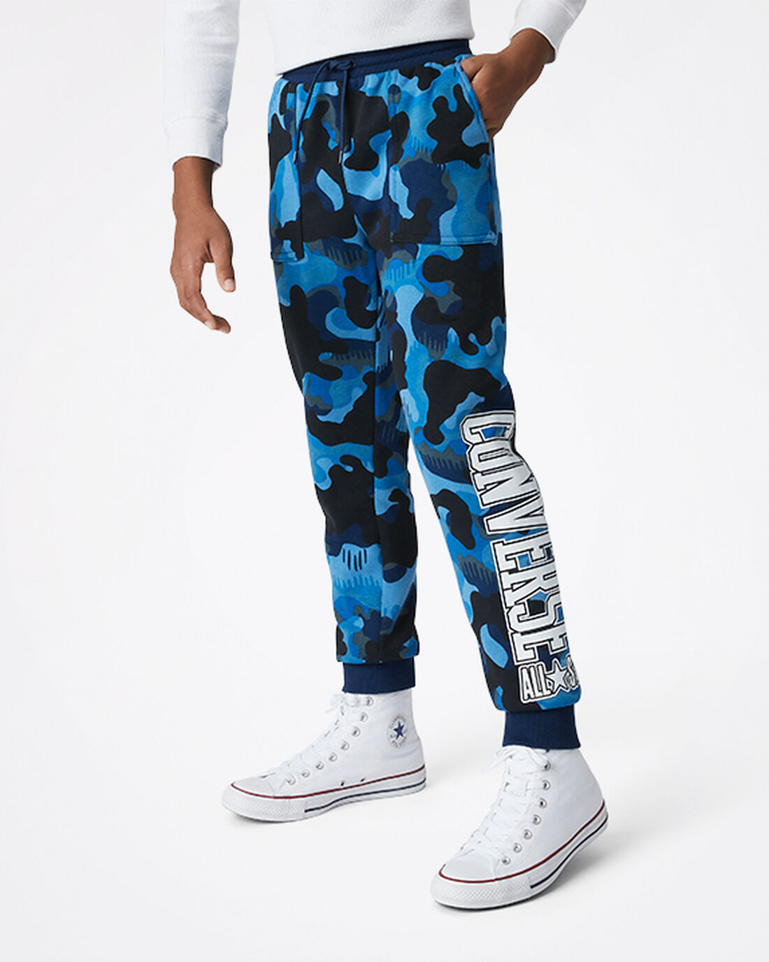 Converse Camo Jogger Byxor Pojke Marinblå | Sverige-34850