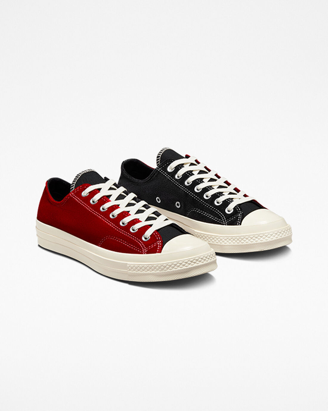 Converse Chuck 70 Beyond Retro Velvet Sneakers Dam Svarta/Röda | Sverige-38274