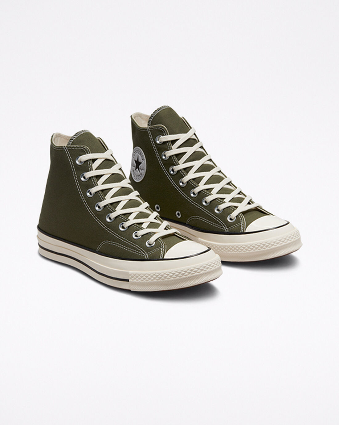 Converse Chuck 70 Canvas Höga Sneakers Dam Olivgröna/Svarta | Sverige-03519