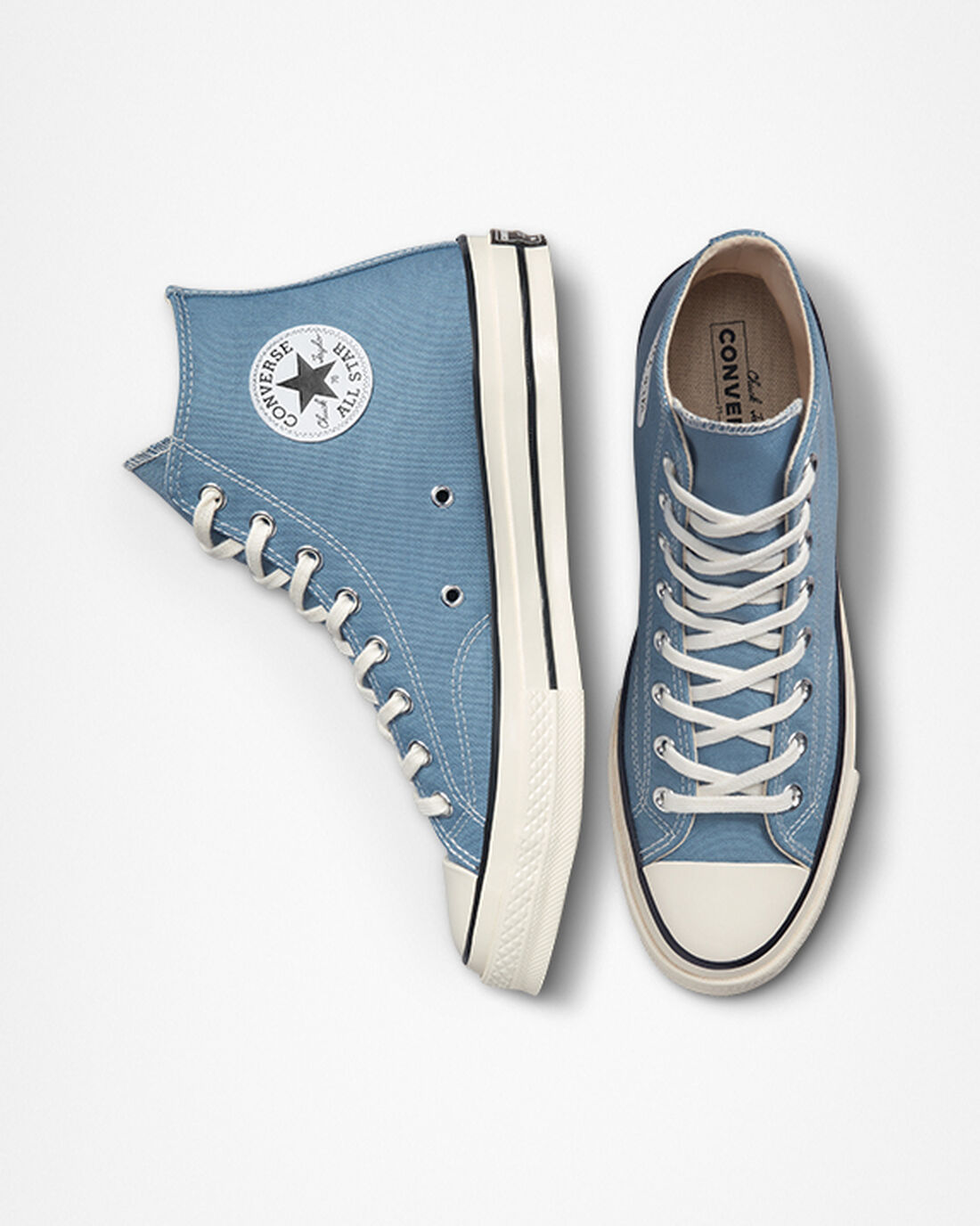 Converse Chuck 70 Canvas Höga Sneakers Dam Indigo/Svarta | Sverige-90372