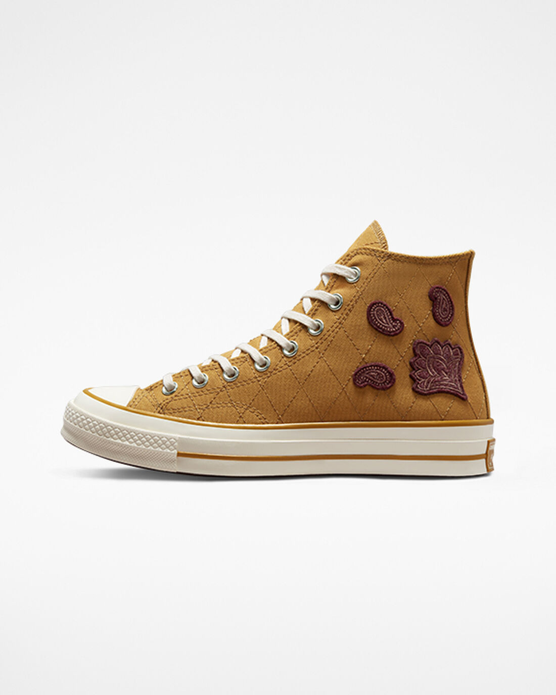 Converse Chuck 70 Crafted Patches Höga Sneakers Dam Orange/MörkBurgundy | Sverige-83526