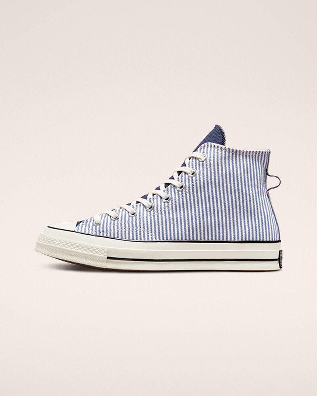 Converse Chuck 70 Crafted Stripe Höga Sneakers Herr Tvätt Indigo/Svarta | Sverige-29034