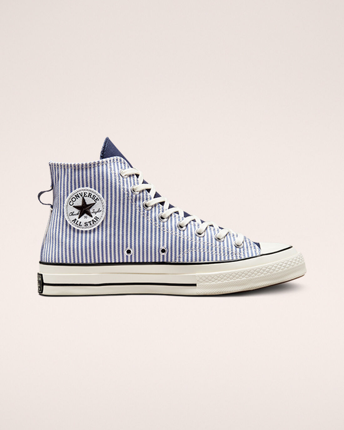 Converse Chuck 70 Crafted Stripe Höga Sneakers Herr Tvätt Indigo/Svarta | Sverige-29034