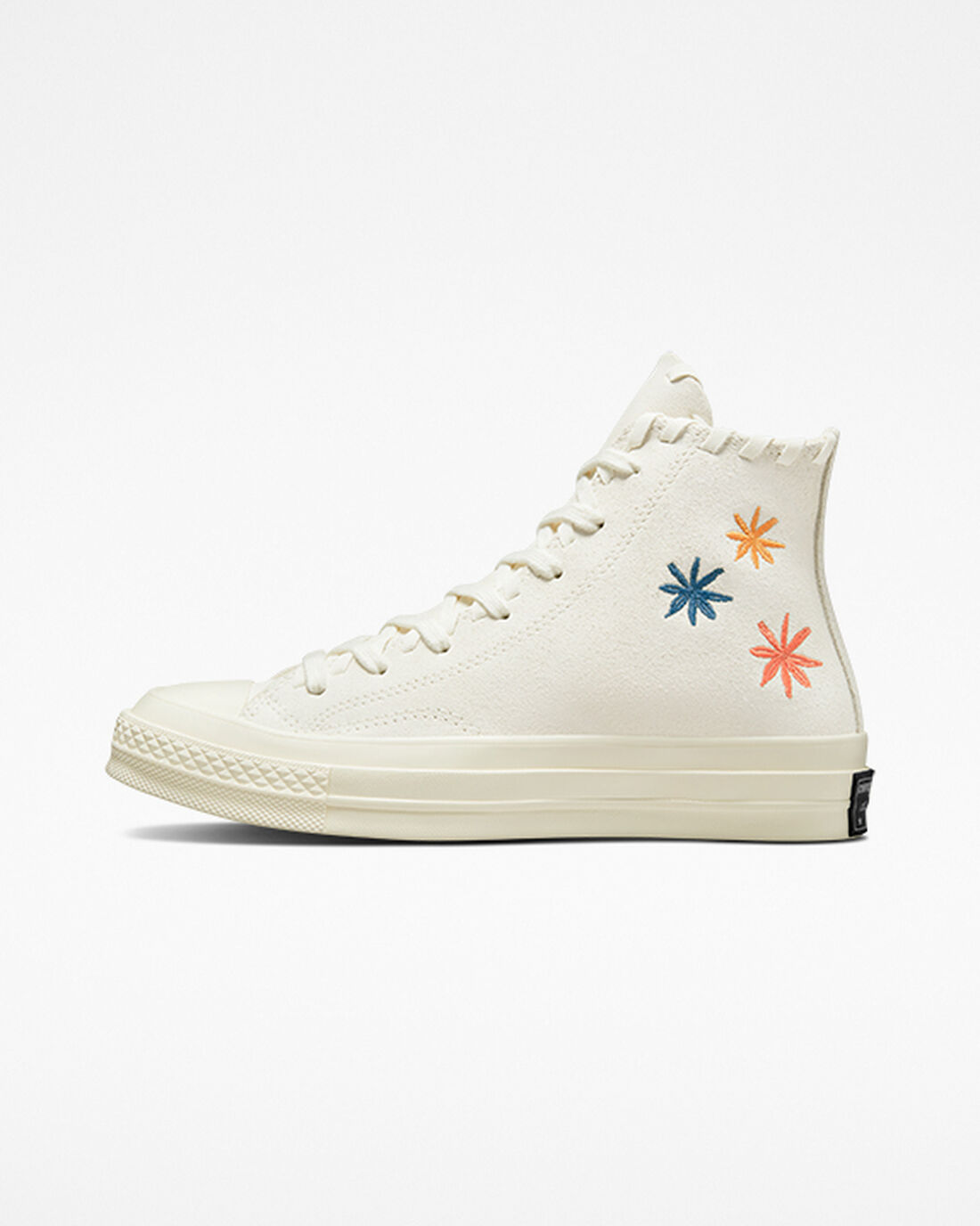 Converse Chuck 70 Embroidered Florals Höga Sneakers Dam Beige/Beige Vita | Sverige-87693