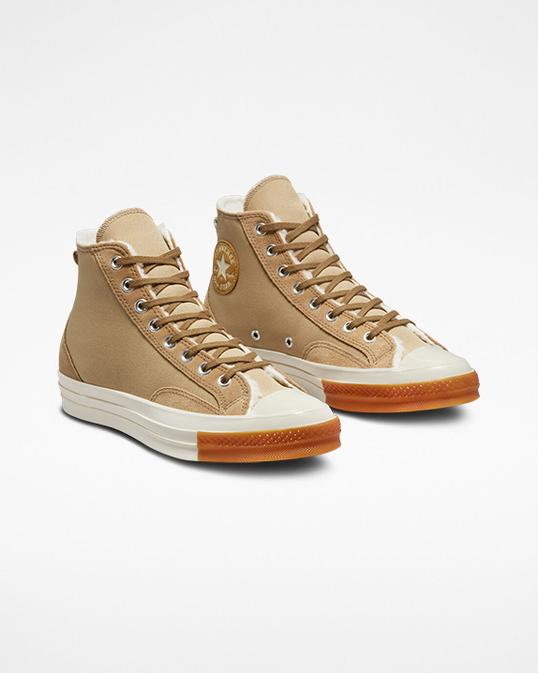 Converse Chuck 70 Fodrade Colorblock Höga Sneakers Dam Khaki | Sverige-08764