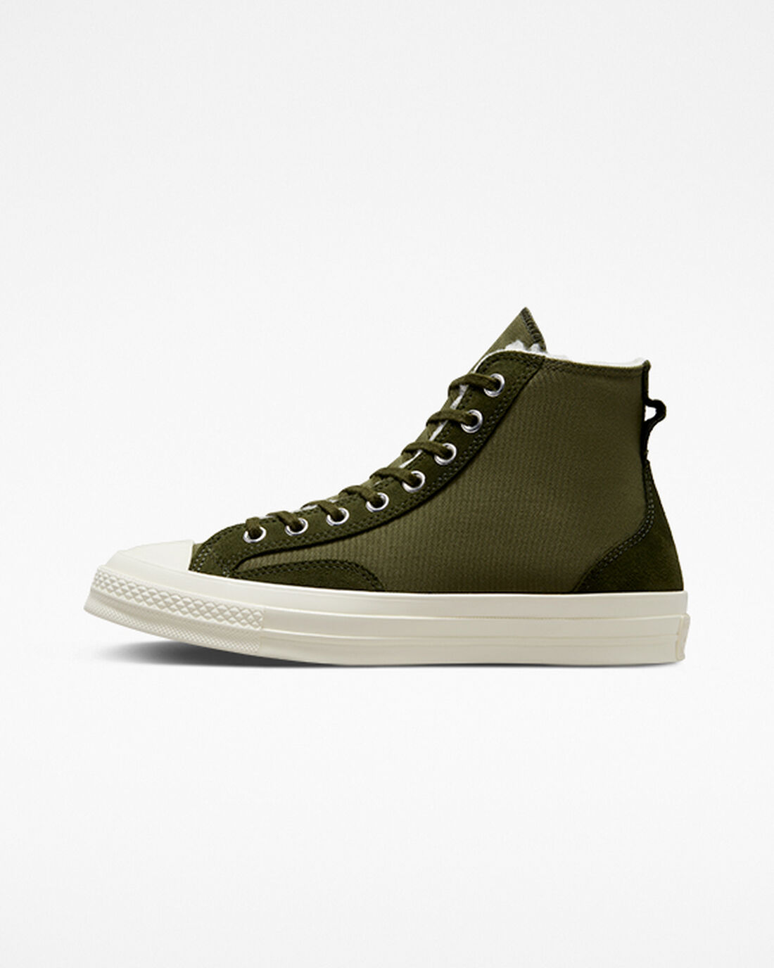 Converse Chuck 70 Fodrade Colorblock Höga Sneakers Dam Olivgröna/Gröna | Sverige-70589