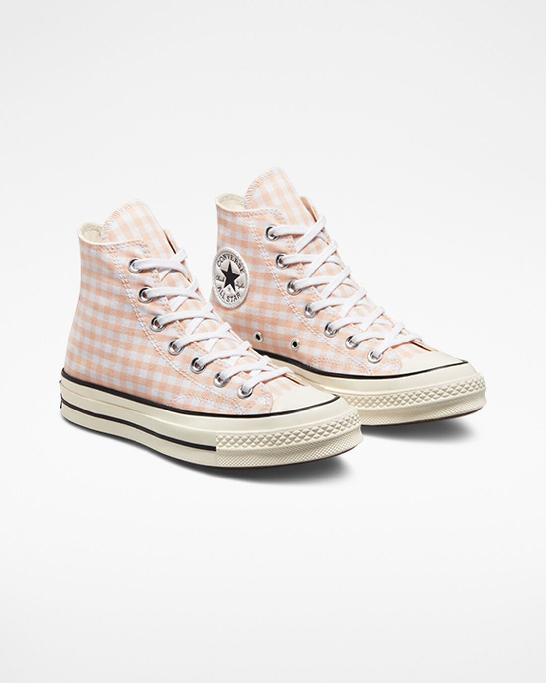 Converse Chuck 70 Gingham Höga Sneakers Dam Korall/Vita | Sverige-17469