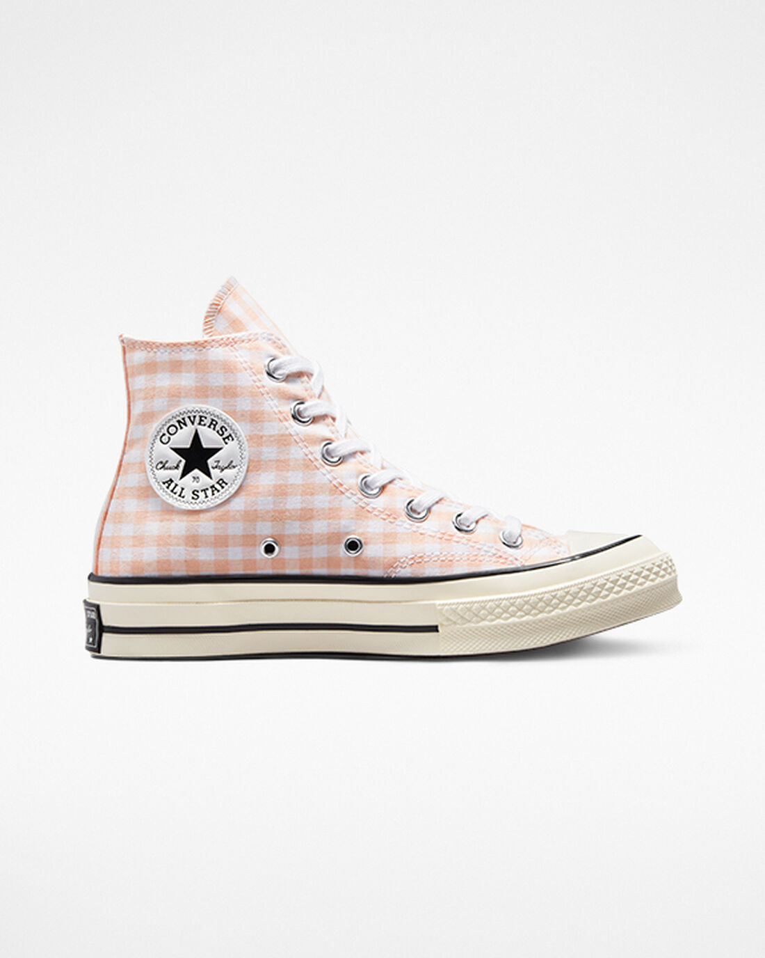 Converse Chuck 70 Gingham Höga Sneakers Dam Korall/Vita | Sverige-17469