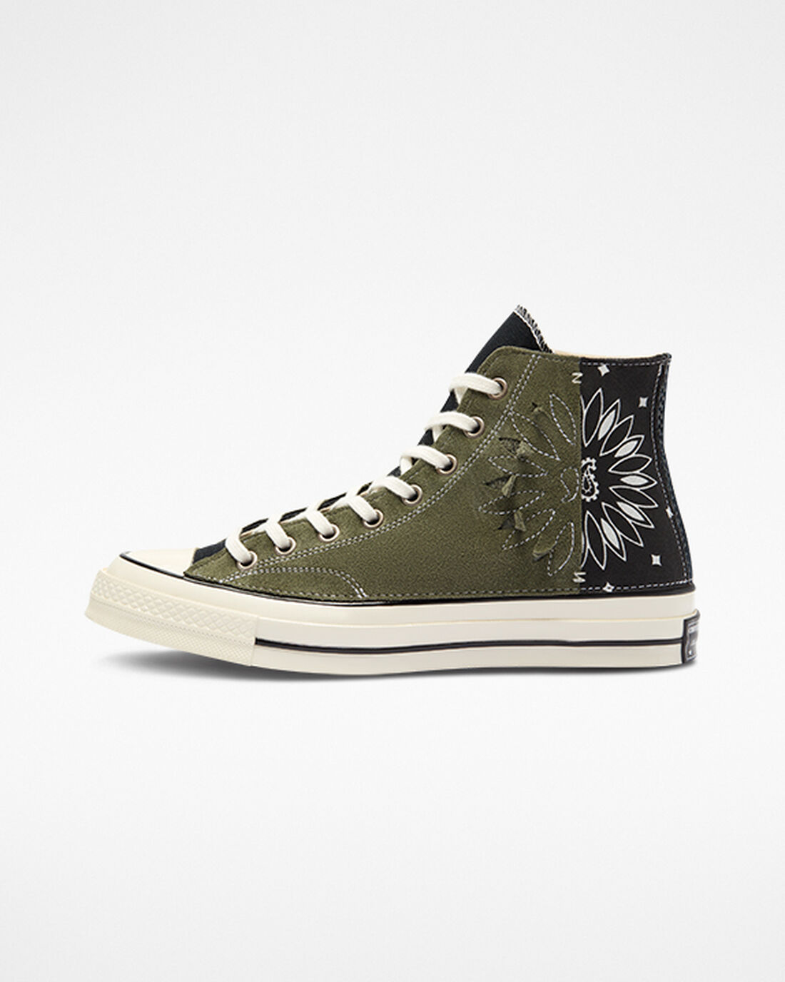 Converse Chuck 70 LTD Paisley Suede Höga Sneakers Dam Svarta Gröna | Sverige-43209