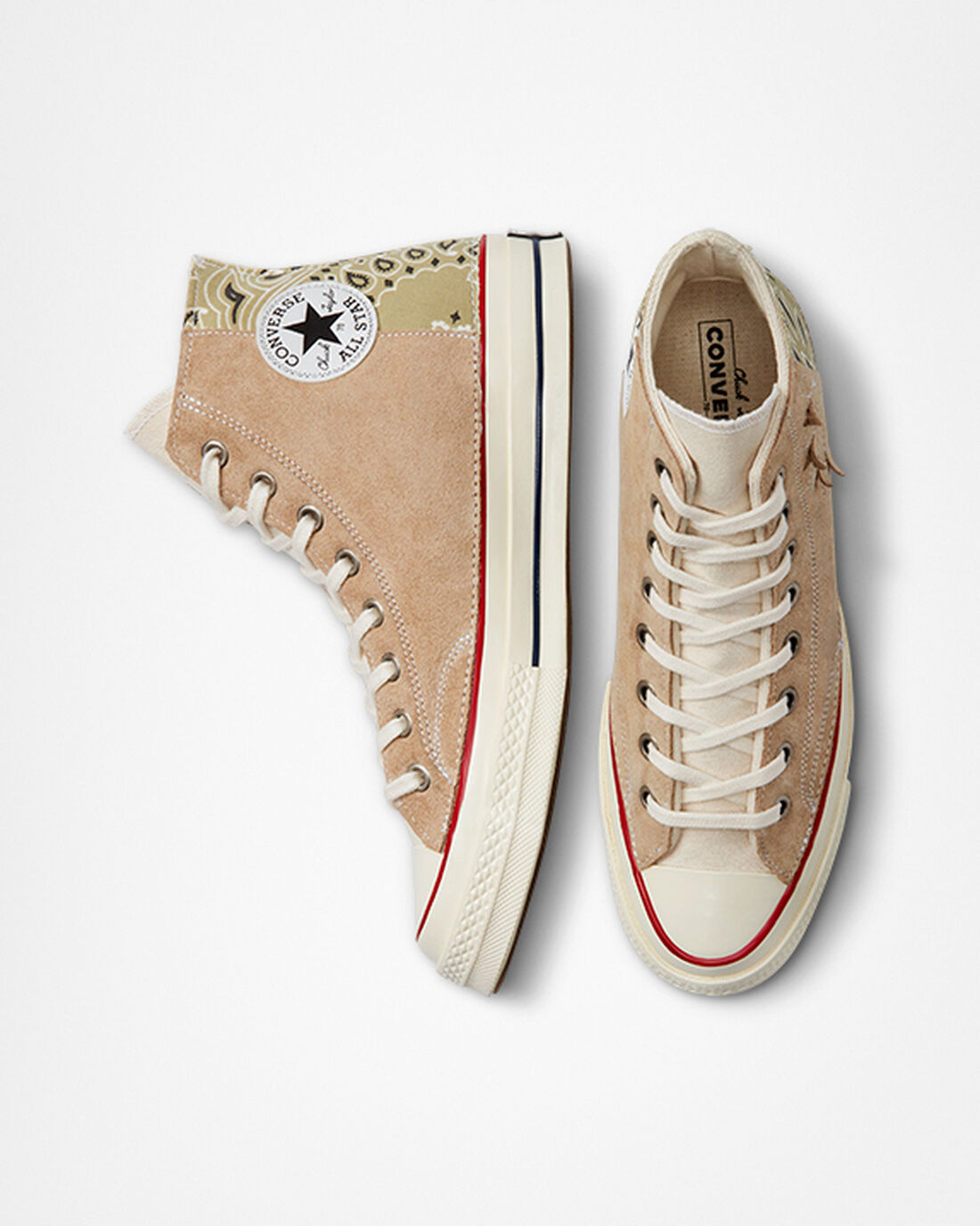 Converse Chuck 70 LTD Paisley Suede Höga Sneakers Herr Beige | Sverige-70583