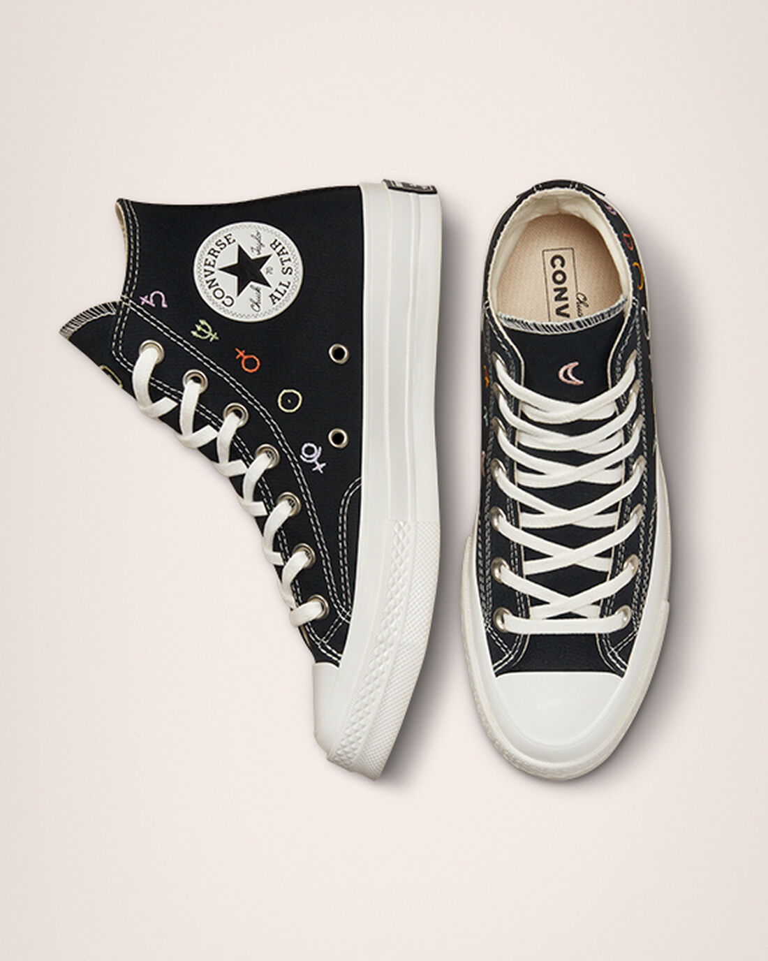 Converse Chuck 70 Mystic Symbols Höga Sneakers Dam Svarta/Vita | Sverige-64327