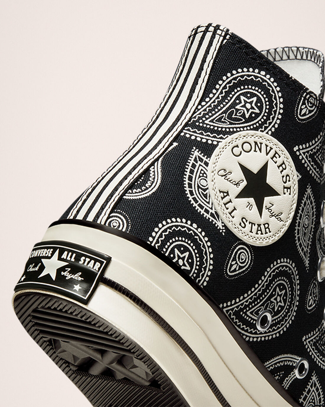 Converse Chuck 70 Paisley Höga Sneakers Dam Svarta | Sverige-43580