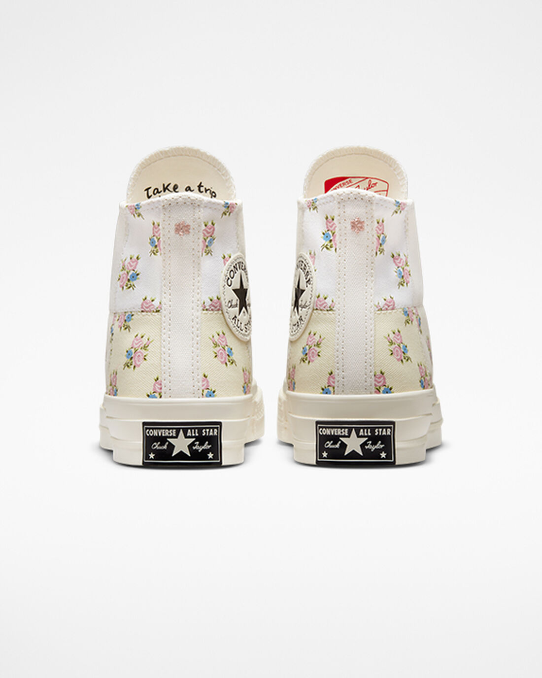 Converse Chuck 70 Patchwork Floral Höga Sneakers Dam Beige/Vita | Sverige-87352