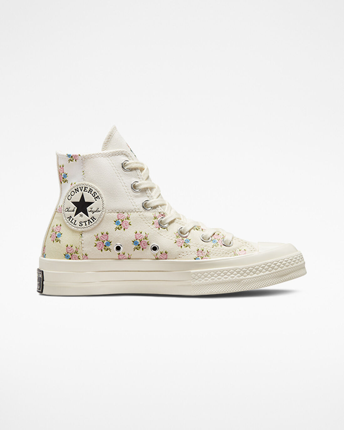 Converse Chuck 70 Patchwork Floral Höga Sneakers Dam Beige/Vita | Sverige-87352