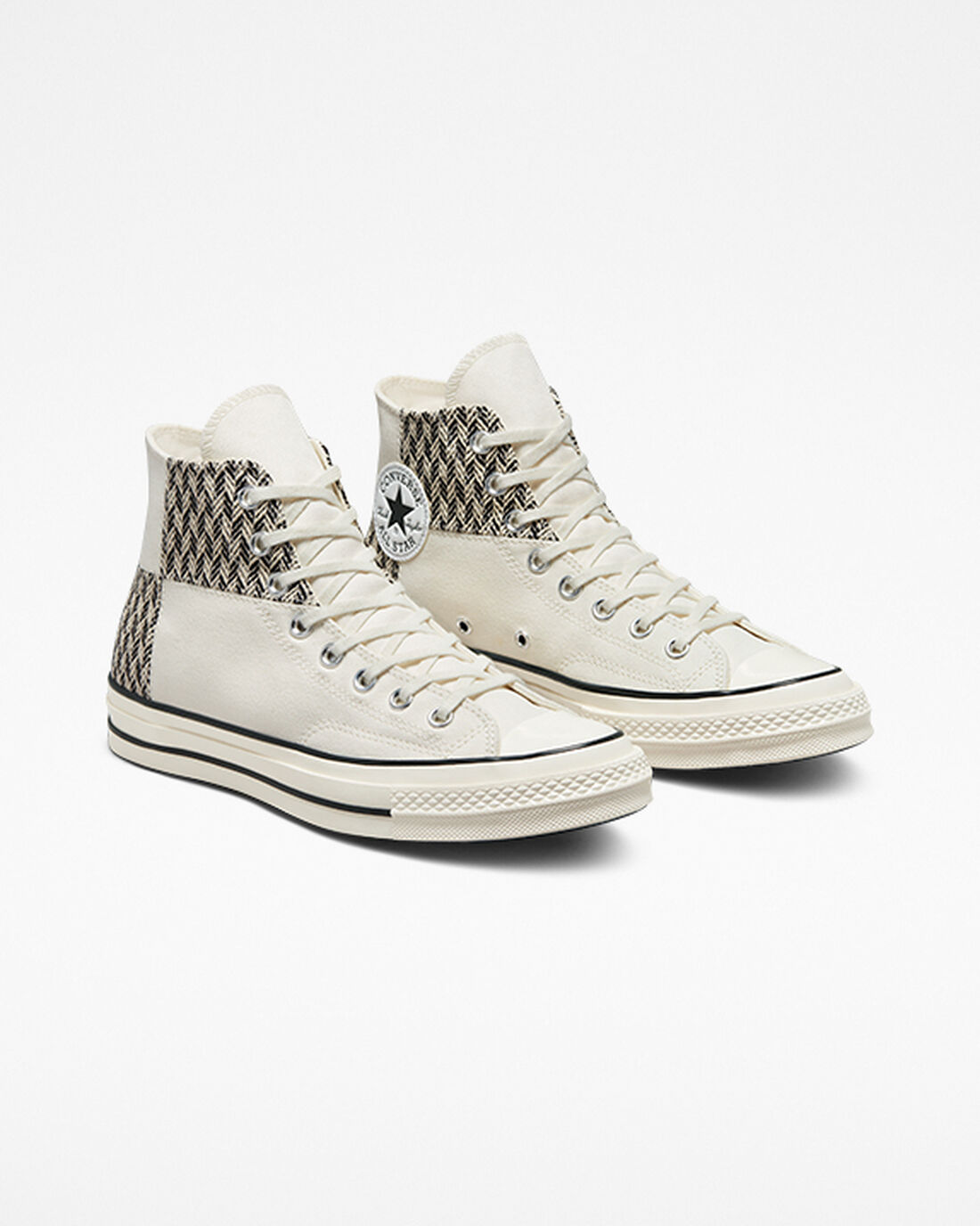 Converse Chuck 70 Patchwork Höga Sneakers Dam Beige/Vita/Svarta | Sverige-28540