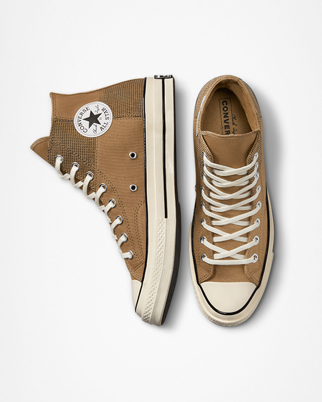 Converse Chuck 70 Patchwork Höga Sneakers Herr Bruna/Svarta | Sverige-62301