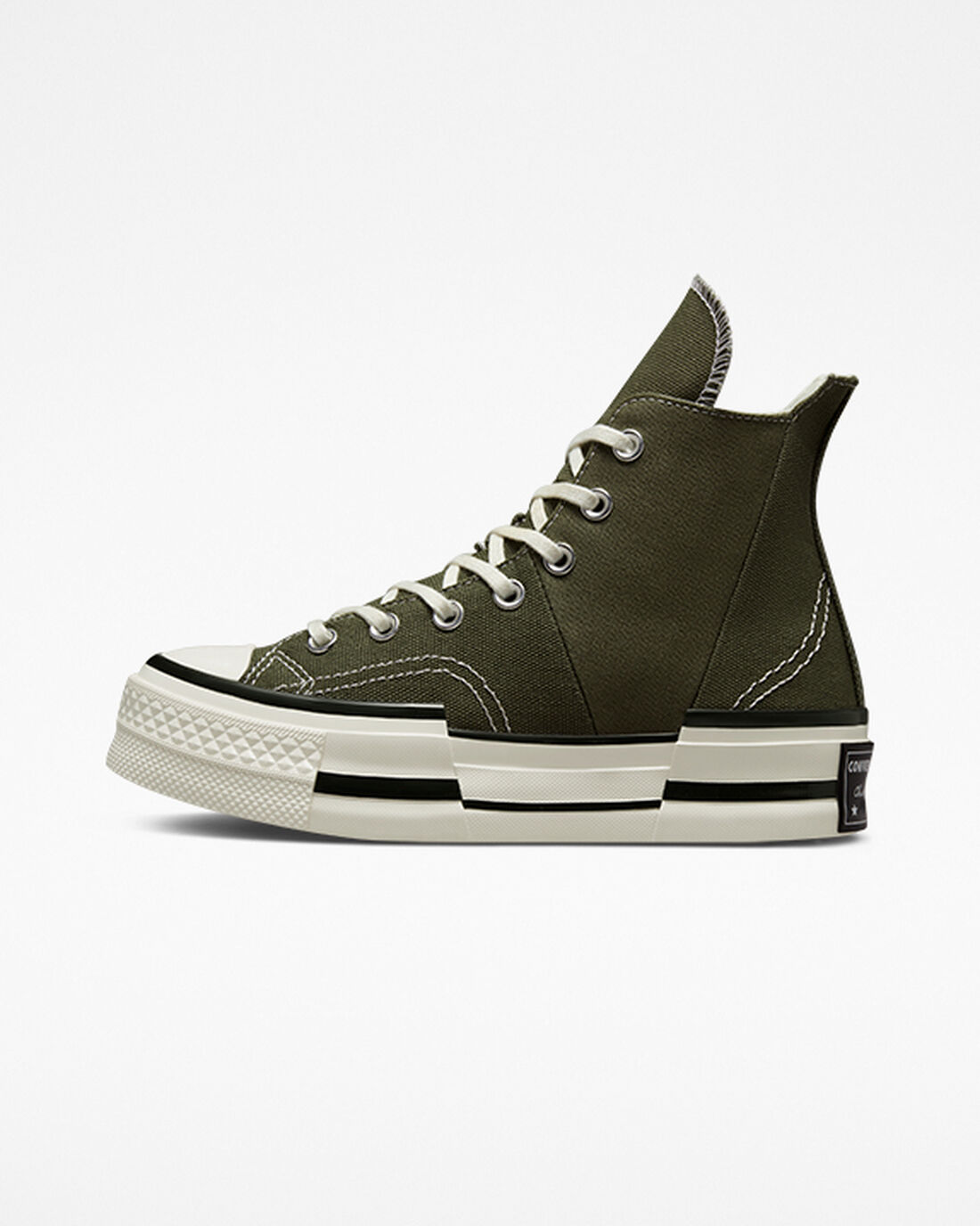 Converse Chuck 70 Plus Höga Sneakers Dam Olivgröna/Svarta | Sverige-76120