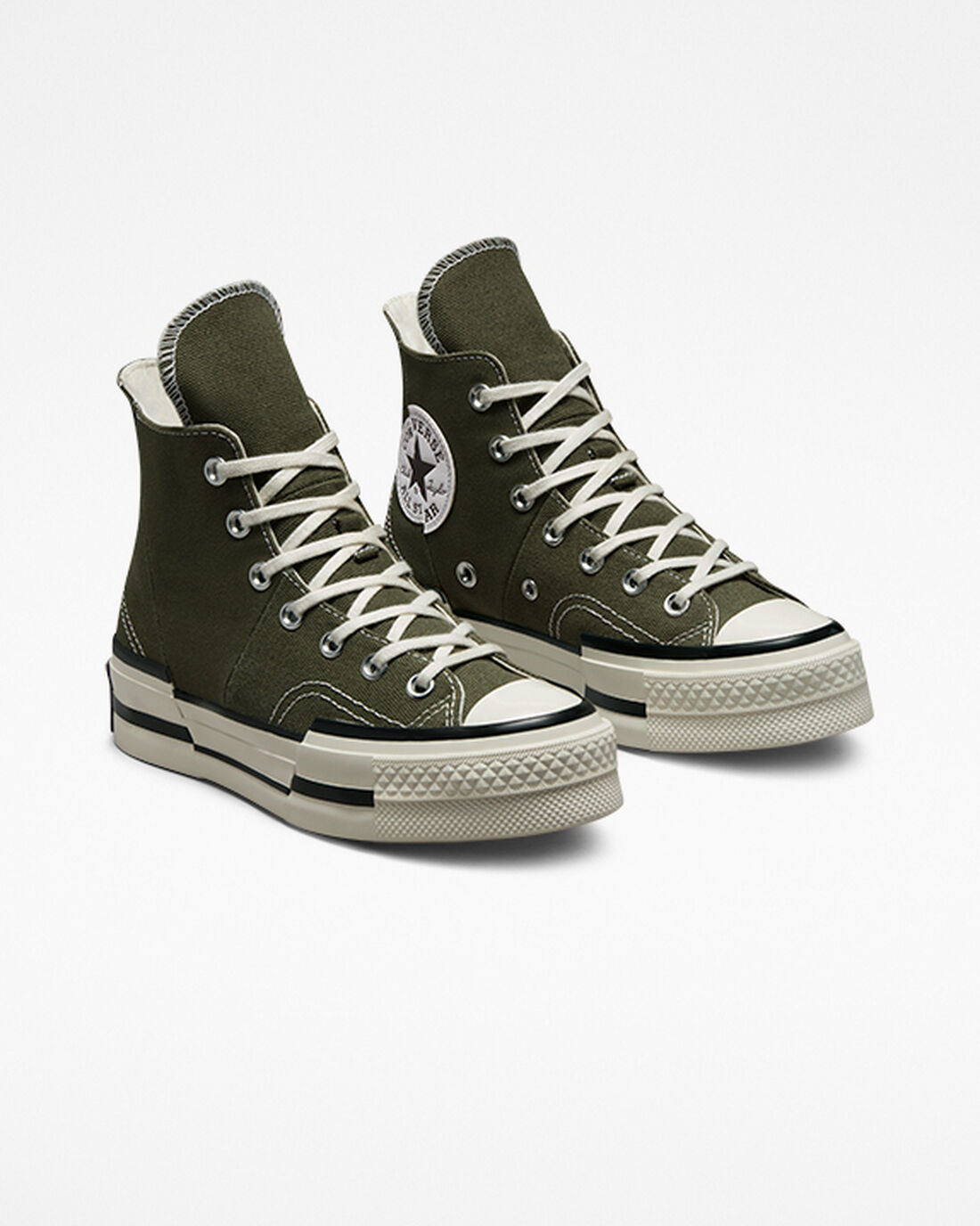 Converse Chuck 70 Plus Höga Sneakers Dam Olivgröna/Svarta | Sverige-76120