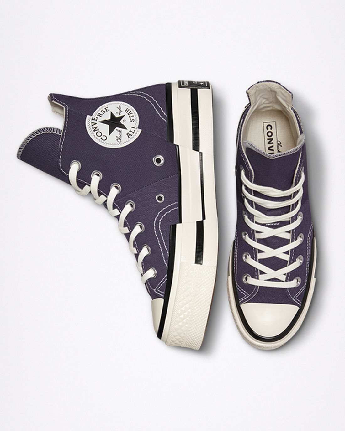 Converse Chuck 70 Plus Höga Sneakers Dam Lila/Svarta | Sverige-84052