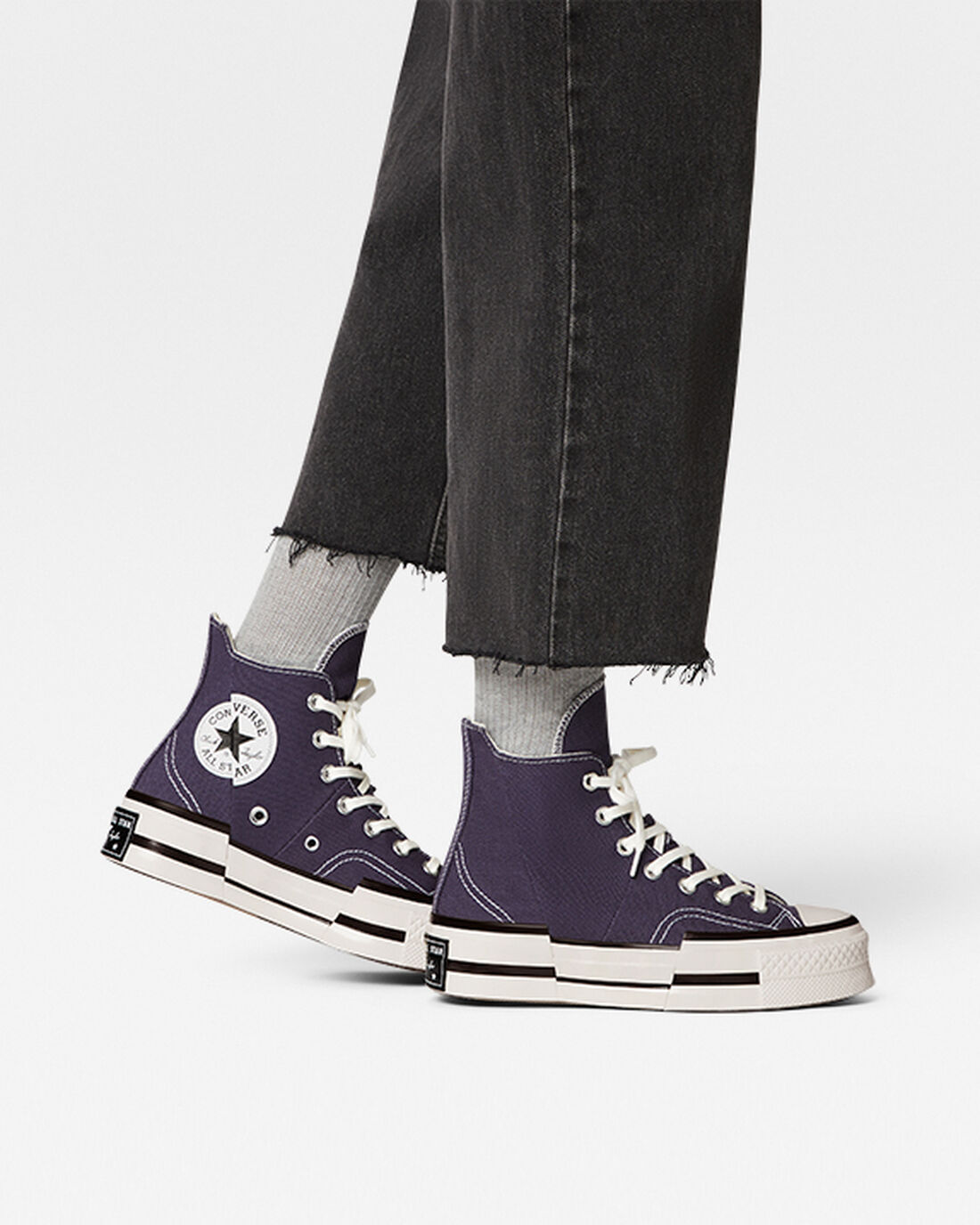 Converse Chuck 70 Plus Höga Sneakers Dam Lila/Svarta | Sverige-84052