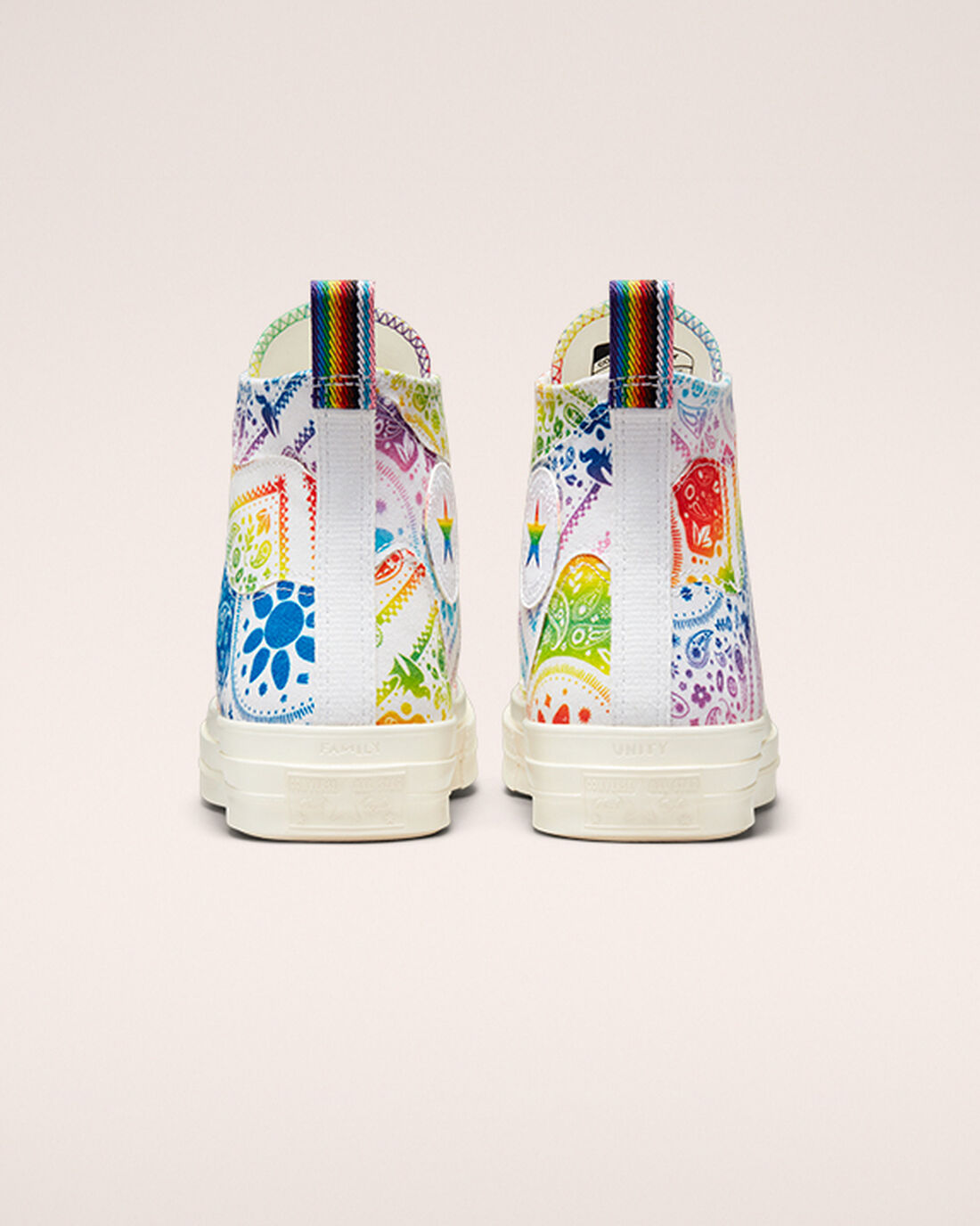 Converse Chuck 70 Pride Höga Sneakers Dam Vita/Röda | Sverige-41520