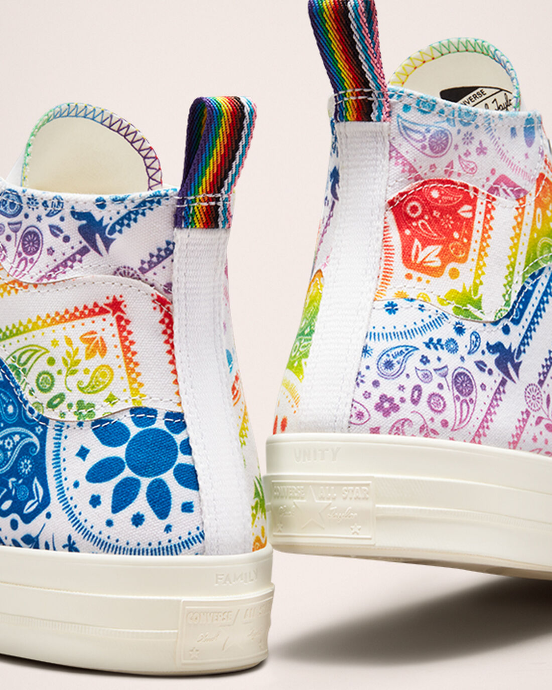 Converse Chuck 70 Pride Höga Sneakers Dam Vita/Röda | Sverige-41520