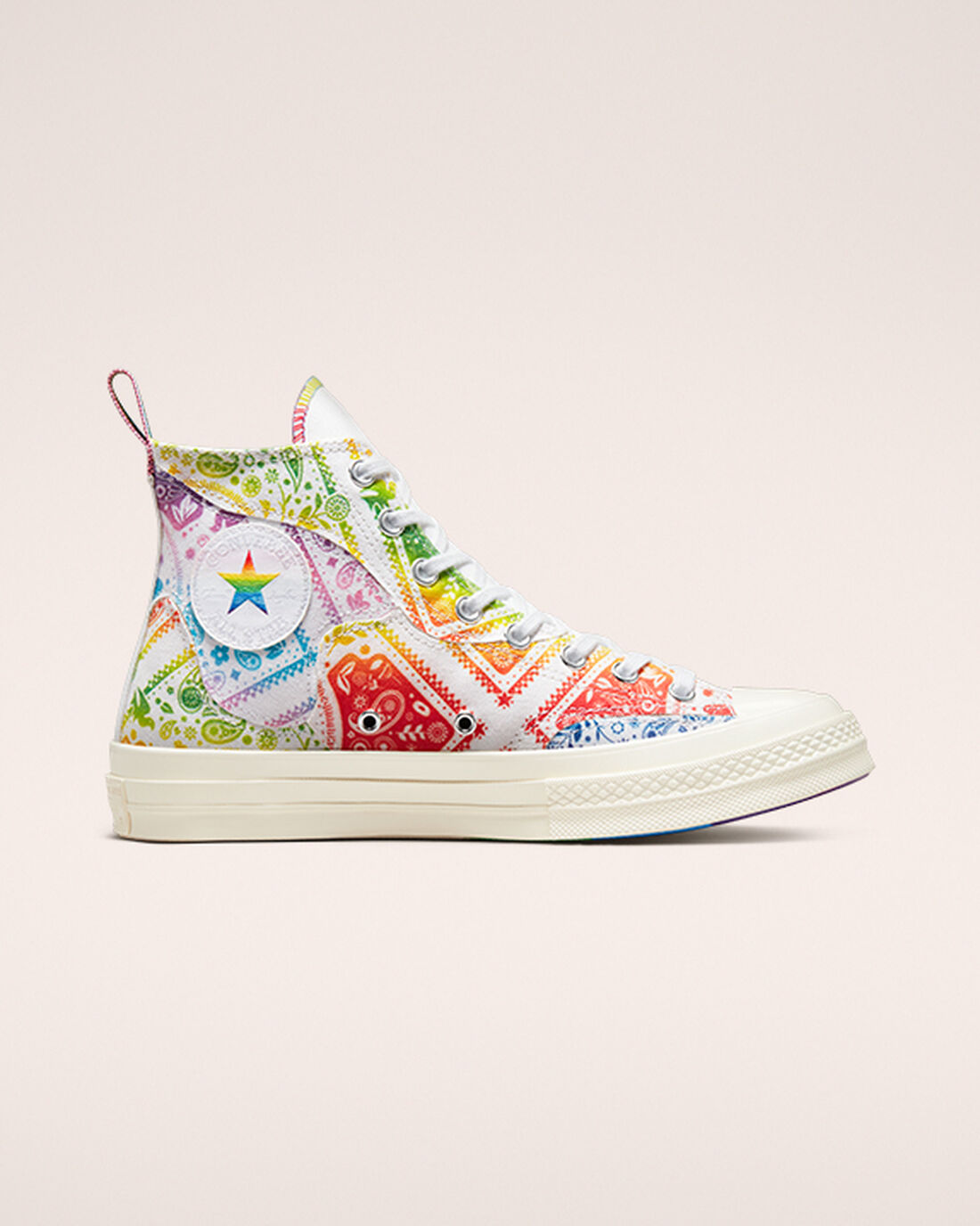 Converse Chuck 70 Pride Höga Sneakers Dam Vita/Röda | Sverige-41520