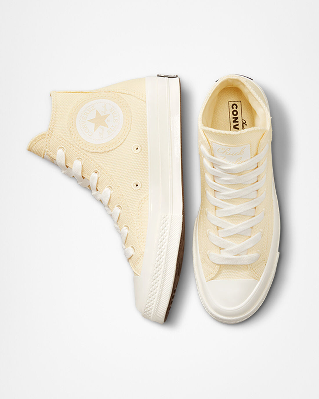 Converse Chuck 70 Raw Edge Höga Sneakers Dam Beige | Sverige-53429