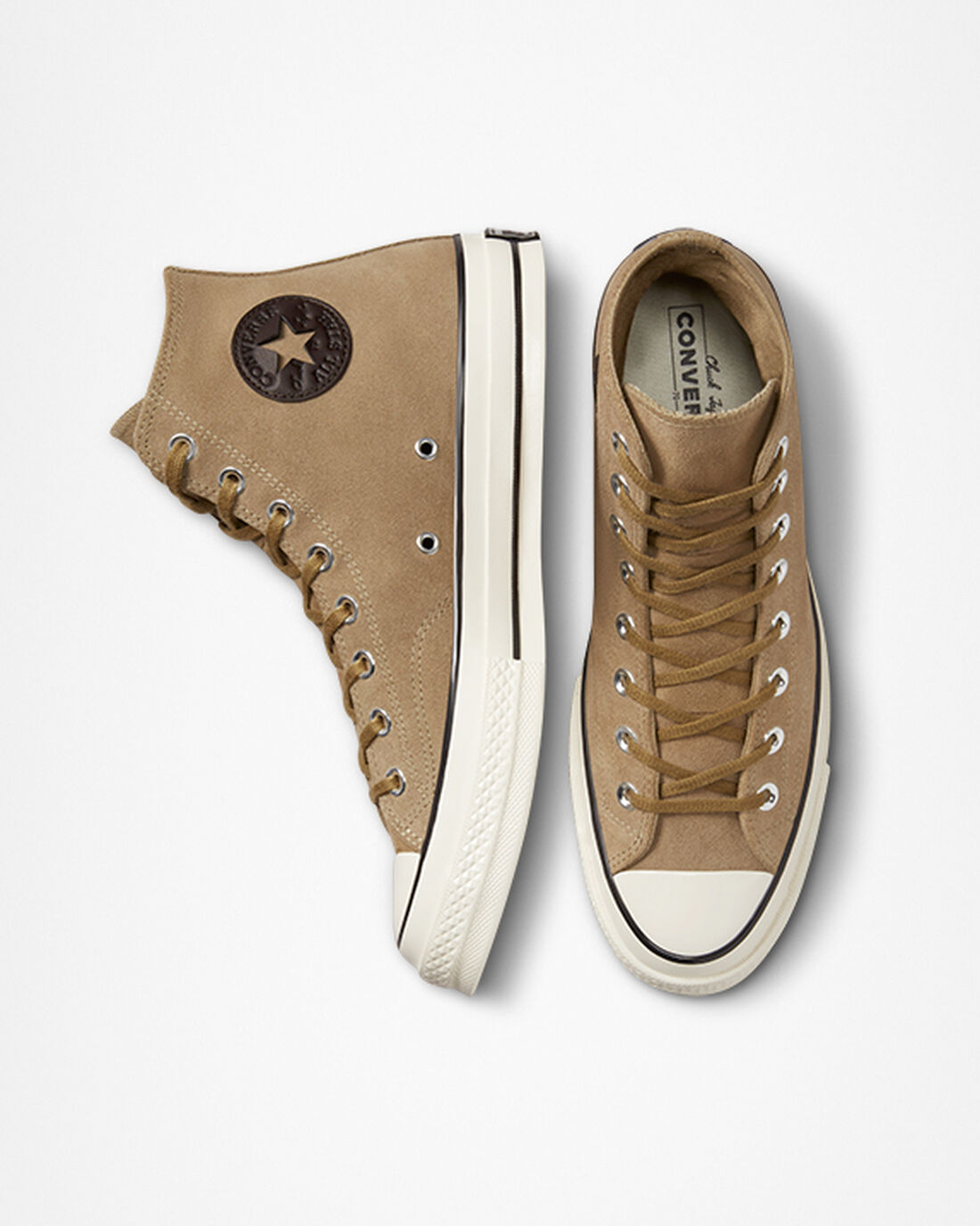 Converse Chuck 70 Suede Höga Sneakers Dam Bruna/Svarta | Sverige-02439