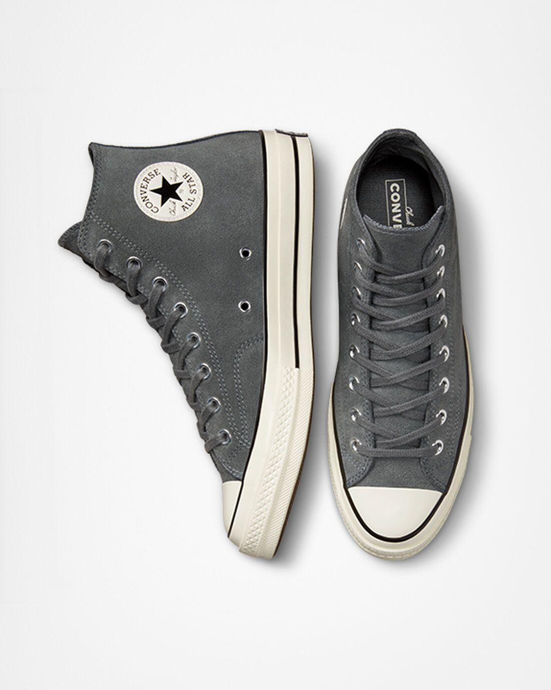 Converse Chuck 70 Suede Höga Sneakers Herr Grå/Svarta | Sverige-98536