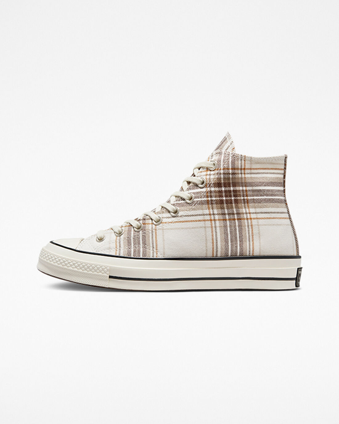 Converse Chuck 70 Tartan Höga Sneakers Dam Beige/Svarta | Sverige-53816