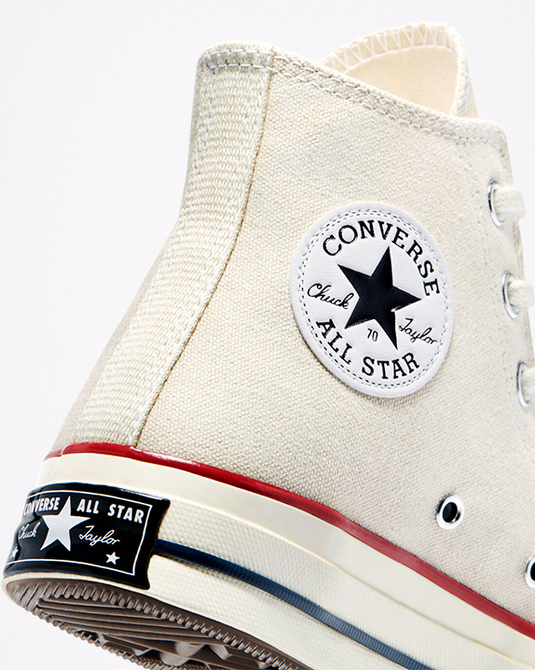 Converse Chuck 70 Vintage Canvas Höga Sneakers Dam Beige/MörkRöda | Sverige-12486