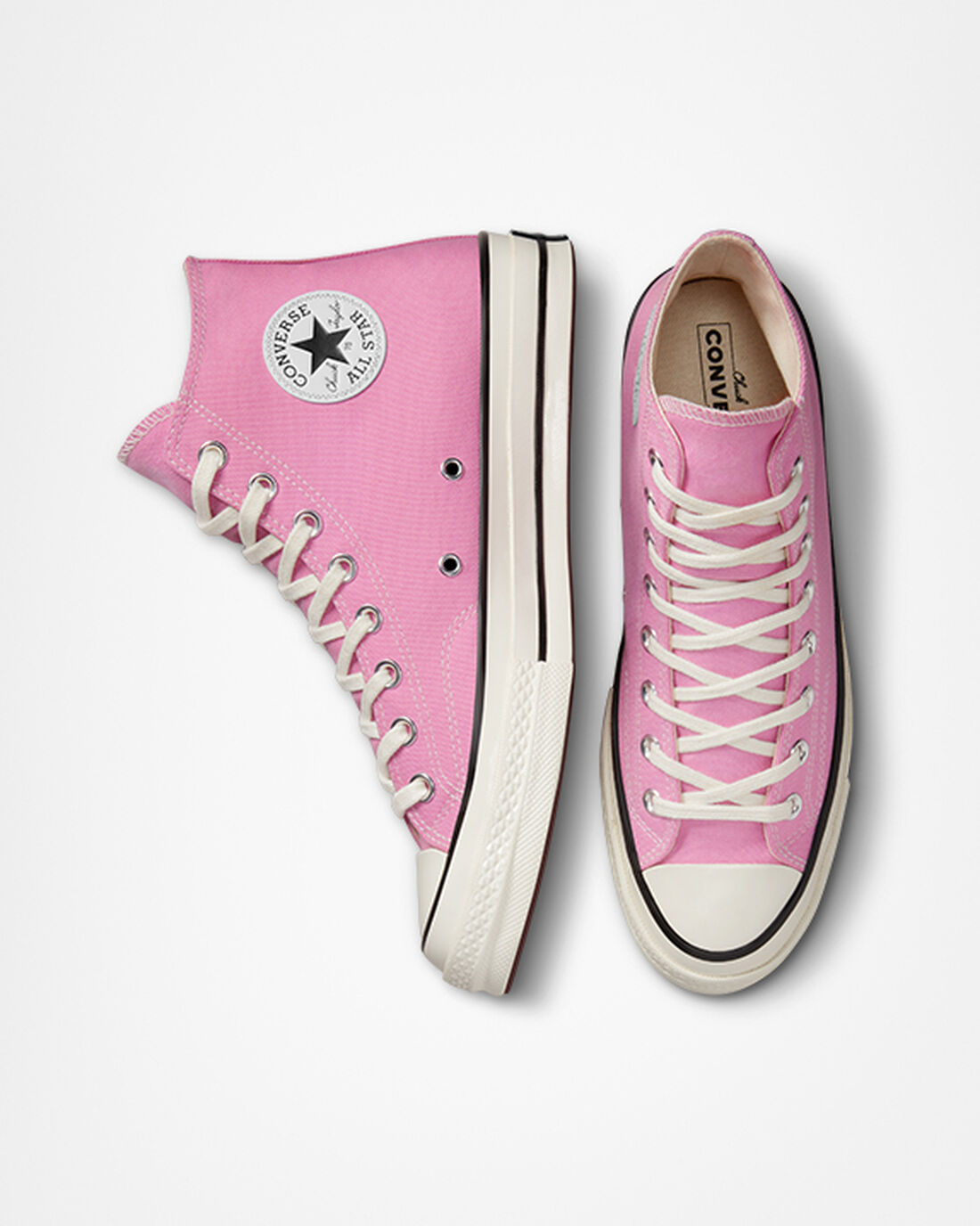 Converse Chuck 70 Vintage Canvas Höga Sneakers Dam Rosa/Svarta | Sverige-26013