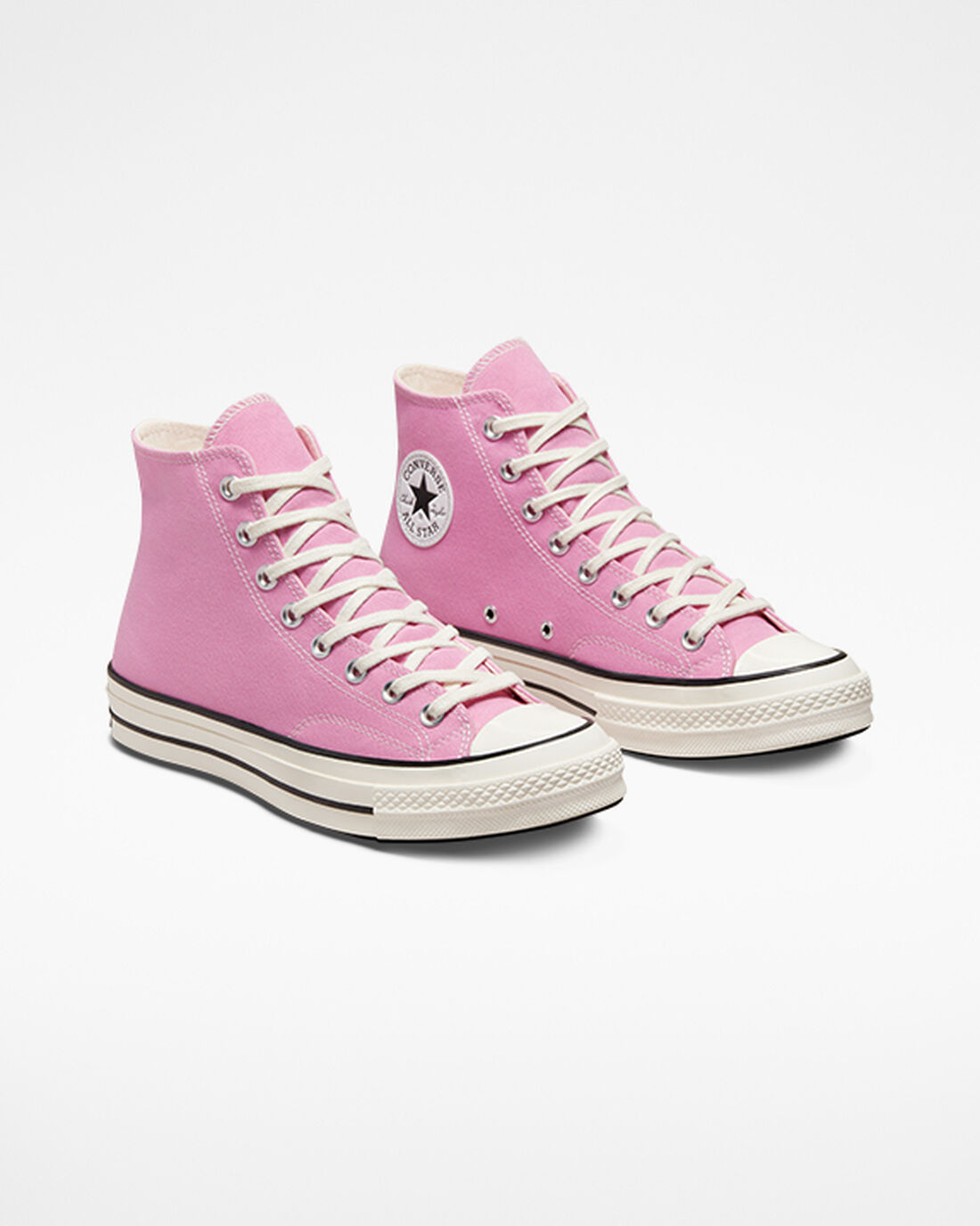 Converse Chuck 70 Vintage Canvas Höga Sneakers Dam Rosa/Svarta | Sverige-26013