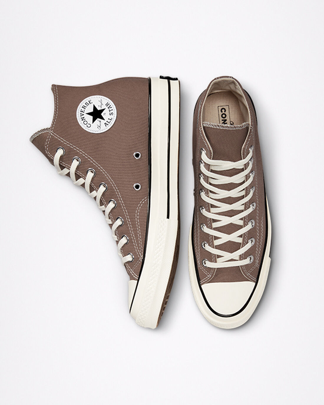 Converse Chuck 70 Vintage Canvas Höga Sneakers Dam Beige/Svarta | Sverige-29170