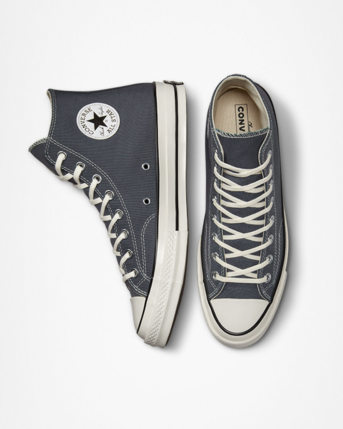 Converse Chuck 70 Vintage Canvas Höga Sneakers Herr Grå/Svarta | Sverige-35142