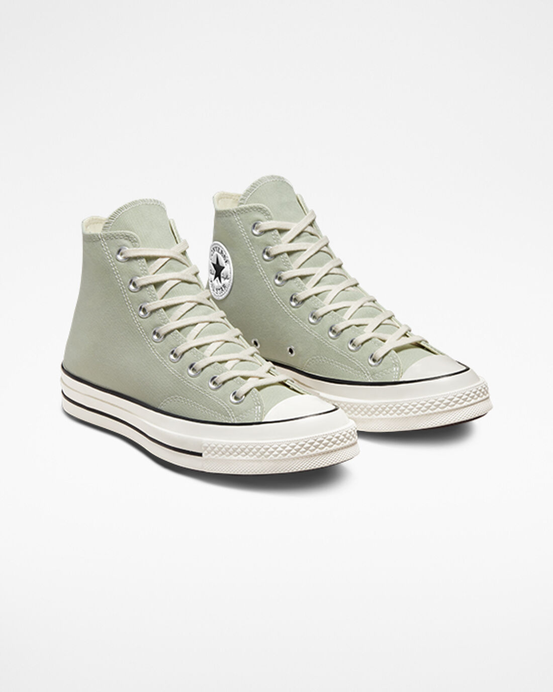 Converse Chuck 70 Vintage Canvas Höga Sneakers Dam Olivgröna/Svarta | Sverige-86934