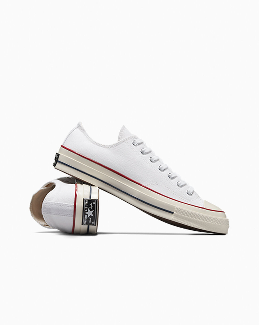 Converse Chuck 70 Vintage Canvas Sneakers Herr Vita/MörkRöda | Sverige-95681