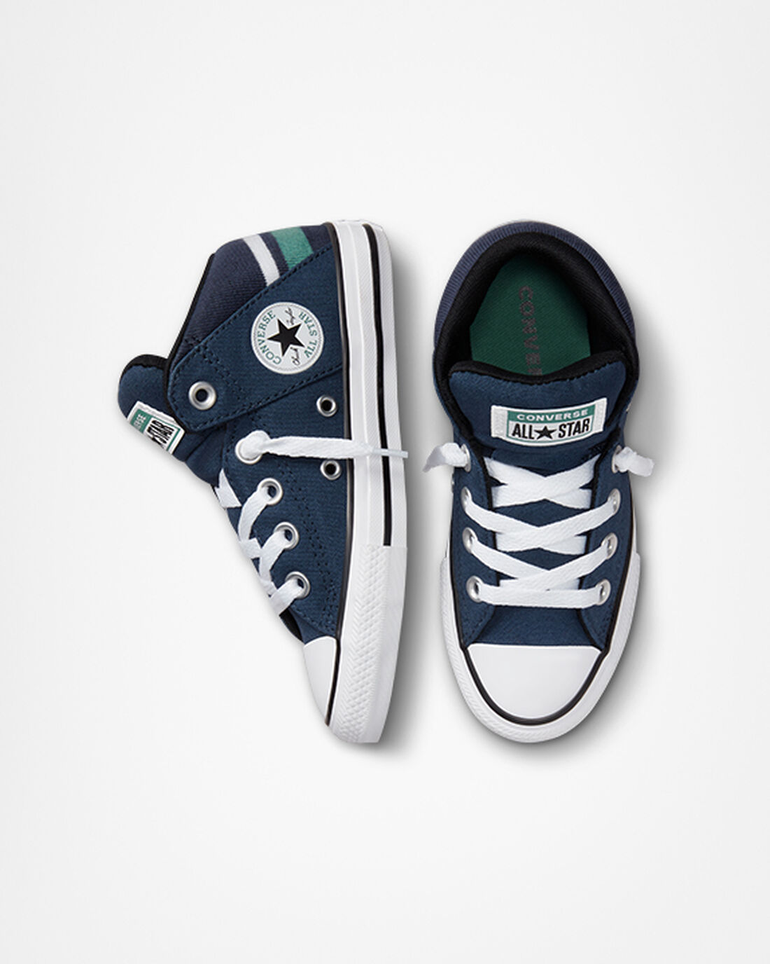 Converse Chuck Taylor All Star Axel Varsity Club Höga Sneakers Tjej Marinblå/Vita | Sverige-76832