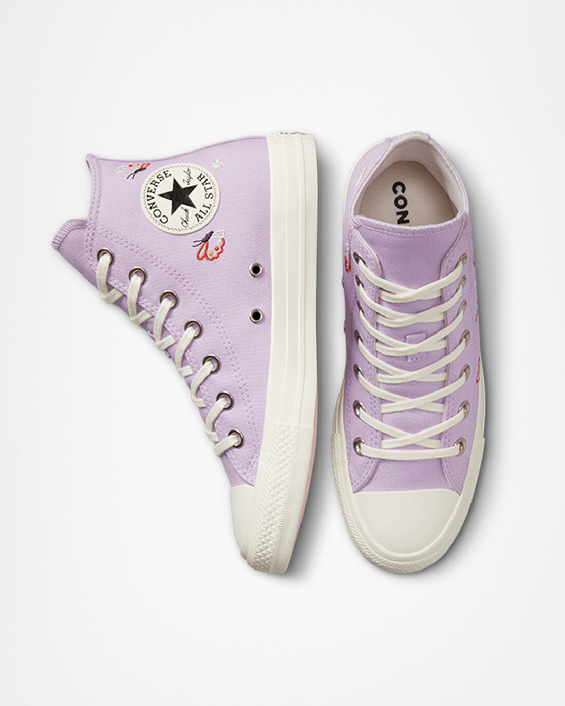 Converse Chuck Taylor All Star Butterfly Wings Höga Sneakers Dam Lila/Svarta | Sverige-12063