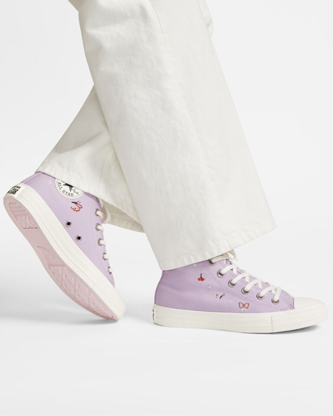 Converse Chuck Taylor All Star Butterfly Wings Höga Sneakers Dam Lila/Svarta | Sverige-12063