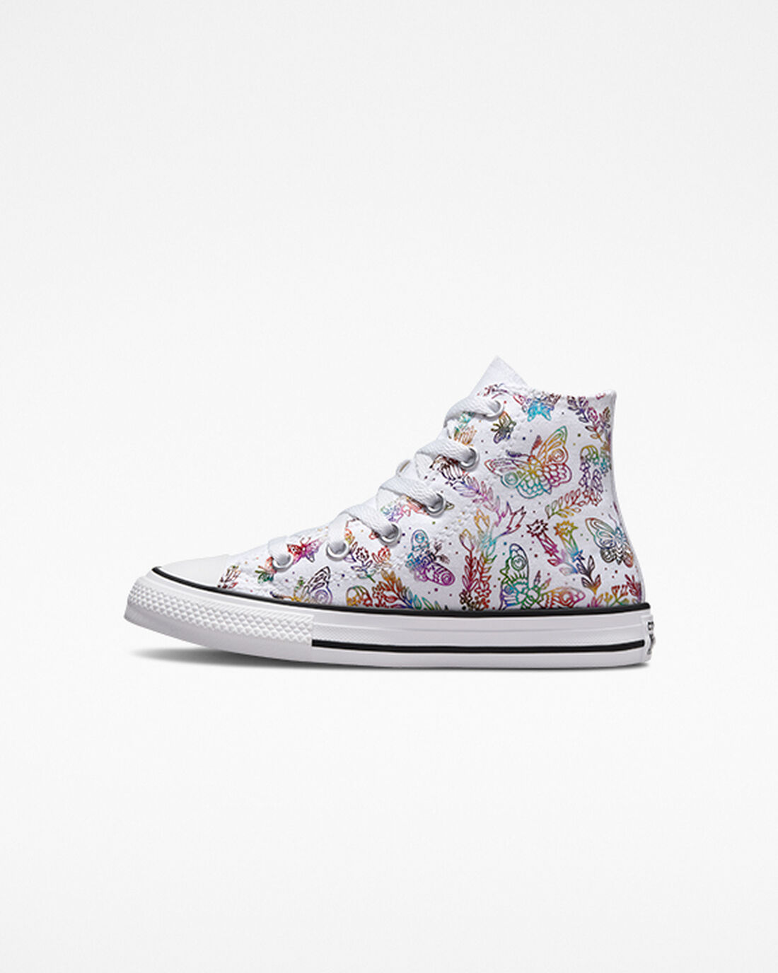 Converse Chuck Taylor All Star Butterfly Shine Höga Sneakers Tjej Vita/Rosa/Lila/Blå | Sverige-31586