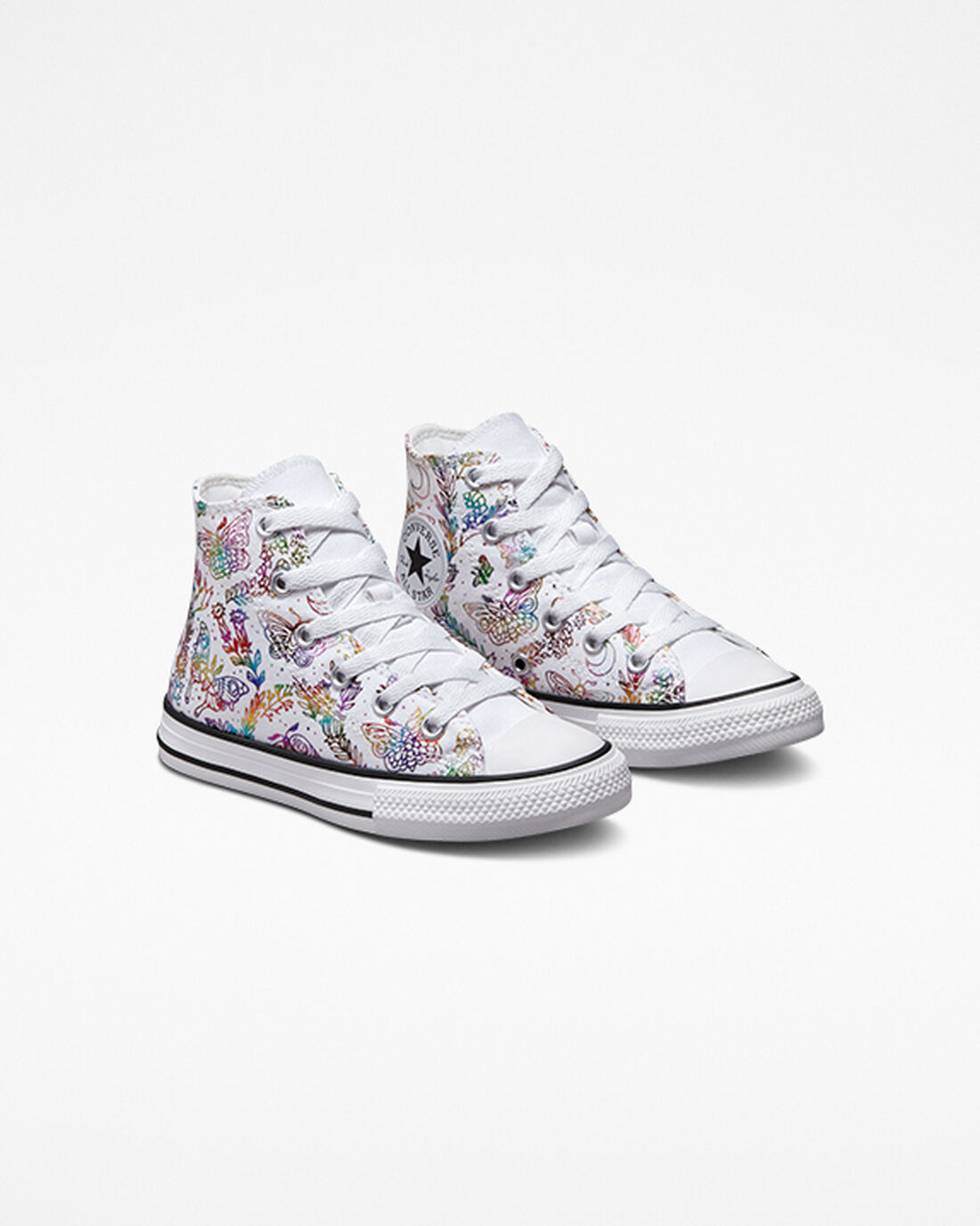 Converse Chuck Taylor All Star Butterfly Shine Höga Sneakers Tjej Vita/Rosa/Lila/Blå | Sverige-31586